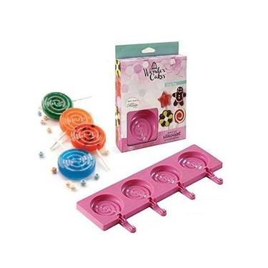 Imagem de Molde em Silicone Pirulito Gourmet 4 Cavidades Silikomart