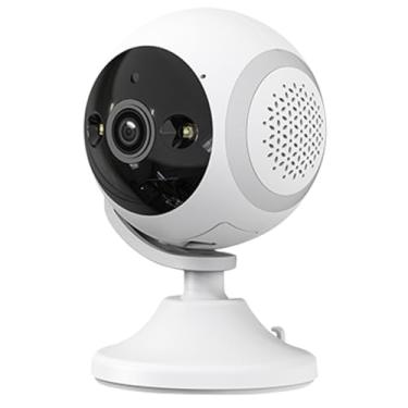 Imagem de Câmera de Segurança IP Inteligente Wi-Fi 3MP com Lente Panorâmica, Visão Noturna Colorida, Detecção Humana e Facial, Áudio Bidirecional, Controle PTZ, H.265 e Armazenamento em Nuvem ou SD