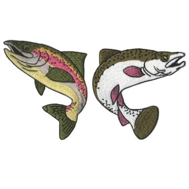 Imagem de 2 peças de remendos de truta, peixe, costurar, para roupas, bolsa, jaqueta, jeans, vestido, fantasia, acessórios DIY