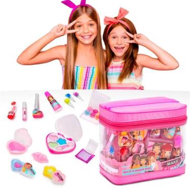Imagem de Kit Maquiagem Infantil + Maleta 20 Itens Makebrinq - Polibrinq