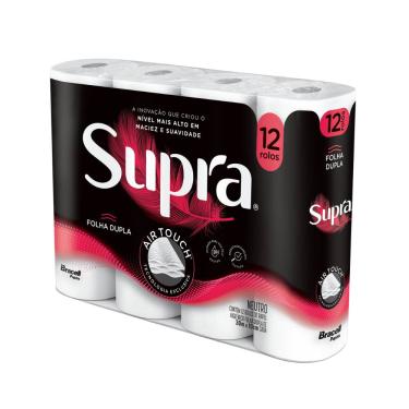 Imagem de Papel Higiênico Supra Folha Dupla 12 Rolos