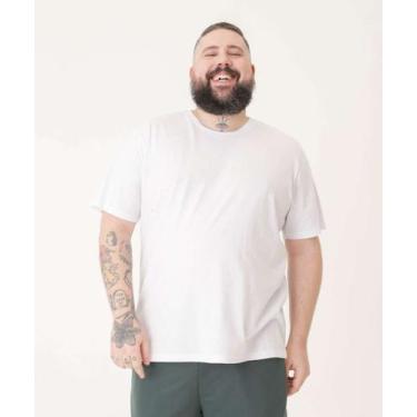 Imagem de Camiseta Plus Size Masculina Básica Manga Curta MR-54010, Branco, G2