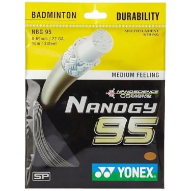Imagem de YONEX Conjunto de cordas Nanogy 95 Badminton (grafite)