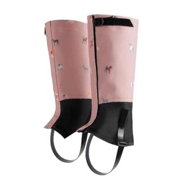 Imagem de Generic Polainas infantis para as pernas, de inverno para botas de caminhada com tira para os pés, ideais para camping, Rosa
