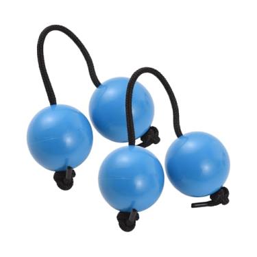 Imagem de Walmeck Bola Rítmica de Aslatuas, Bolas de Areia Rítmica de Casca Abd, Contas de Ferro, Corda de Escalada, Som Suave, Atividades Musicais, Iniciantes, 2 PCs, Vermelho, Azul, Preto, (Azul)