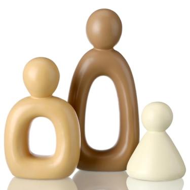 Imagem de Youyole 3 Pcs Abstract Family Figurines Sculpture Modern Home Decor Love Sculpture Home Decorative Accents Abstract Decorative Statue for Living Room Office Table Shelves Bookcases Decorations