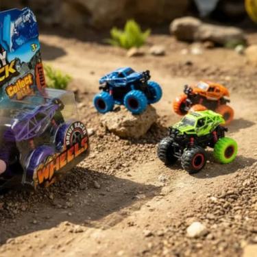 Imagem de Carro Coleção Crazy Truck Fricção Monster Azul, Roxo, Laranja, Verde (LARANJA)