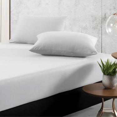Imagem de Jogo De Cama Solteiro Liso 02 Peças Lençol Fio Egípcio ul - Camasoft