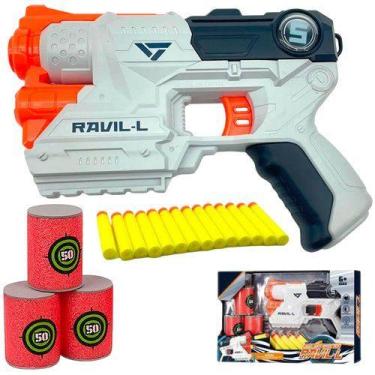 Imagem de Pistola Brinquedo Lança Dardos 9 Peças - WELLMIX