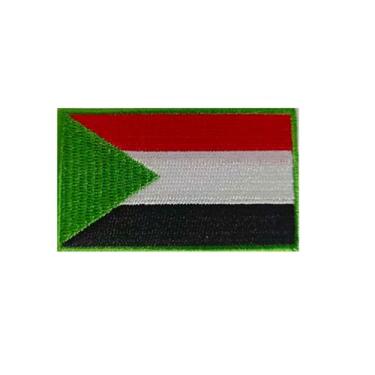 Imagem de Ruoming 1 PÇ Bandeira Multinacional 1 Patches Passar a Ferro ou Costurar Bordado Tático Militar Nacional Multinacional (Sudão)