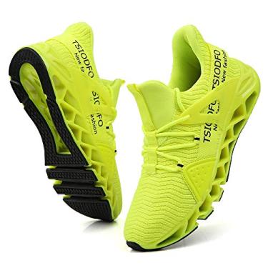 Imagem de Ezkrwxn Tênis esportivo para corrida e caminhada, 6099 Verde fluorescente, 7.5