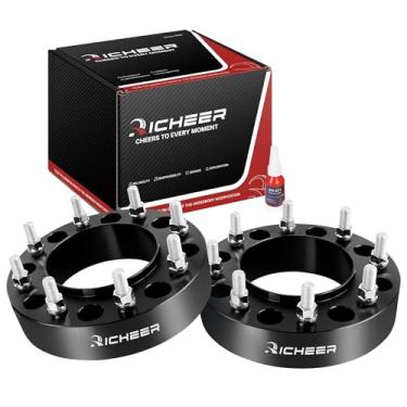 Imagem de Richeer Espaçadores de roda 8x200 Hubcentric para 2005-2025 F350 Super Duty 2019-2025 Ram 3500, espaçador de roda de 2 polegadas 8x200 mm com pinos de 14 x 1,5 e furo central de 142 mm
