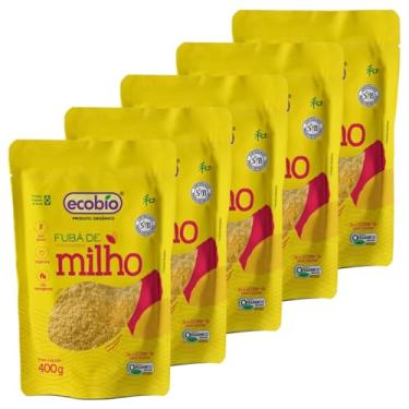 Imagem de 5 x Fubá Orgânico (Farinha de Milho) 400g - Ecobio