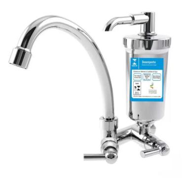 Imagem de Torneira Filtro Cozinha Bica Móvel Parede ABS 1085 C-72 ¼ Vol - ALPHA 