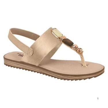 Imagem de Sandália Rasteira Modare Dourada Feminina Casual -, Dourado, 37