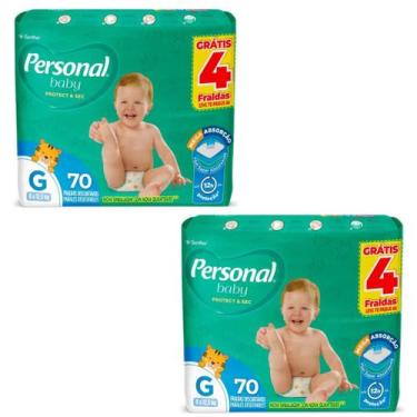 Imagem de Fralda Personal Giga 2 Pacotes Tamanho G Com 70 Unidades Cada de 8 a 1