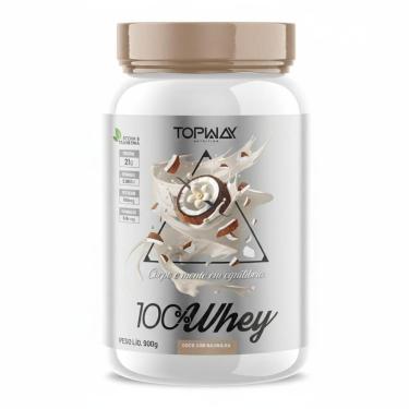 Imagem de Suplemento Whey Protein 100% Concentrado Pote 900G Topway-Unissex