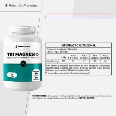 Imagem de Tri Magnésio 60 Cápsulas-Unissex