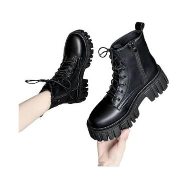 Imagem de Botas Femininas De Couro 2024 Antiderrapantes Para Caminhada Confortáv
