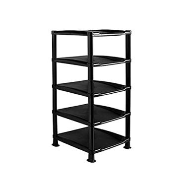 Imagem de Prateleira de sapato multicamadas simples armário de sapatos DIY montado com economia de espaço prateleira organizador de sapatos casa dormitório armário de armazenamento à prova de poeira rack de