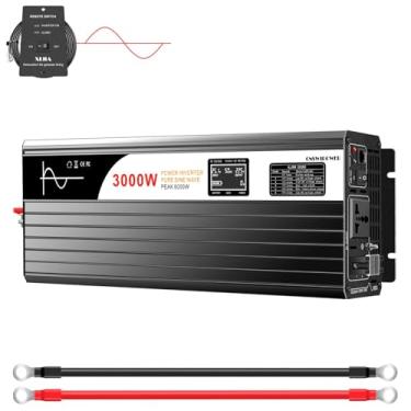 Imagem de Xijia Inversor 3000W de Onda Senoidal Pura, conversor 48V DC para 220V AC, pico 6000W, com controle remoto, para sistemas solares, fazendas e aplicações off-grid