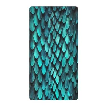 Imagem de Blueangle Lençol de berço padrão para berço infantil - Lençóis de algodão macio e respirável com estampa de pele Python (129)