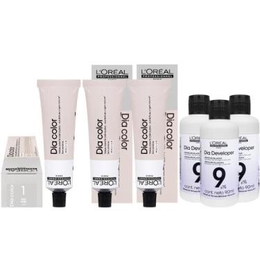 Imagem de Loreal Tonalizante Kit Kit 3 Dia Color 1 Preto 60g 3 Rev. 9 vol. - Lor