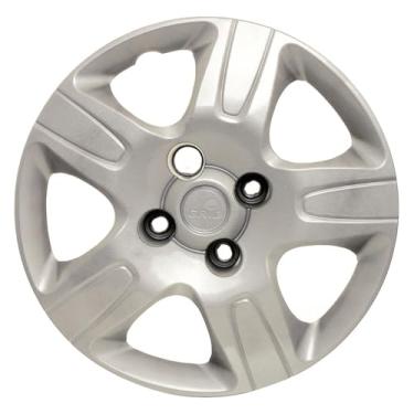 Imagem de Calota Aro Grid 14 Fiat Strada 13 Prata Fixacao Parafuso Grid 111Captau.