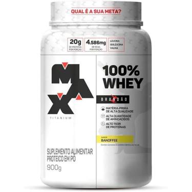 Imagem de 100% Whey Pote 900G BANOFFEE Brandão - Max Titanium-Unissex