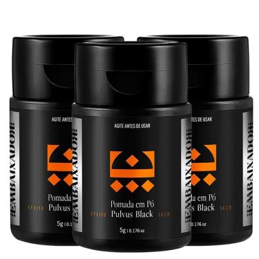 Imagem de Kit 03 Pomada Em Pó Pulvus Black Embaixador 5G