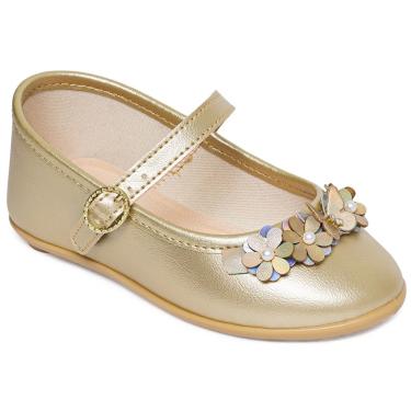 Imagem de Sapatilha Infantil Menina Pimpolho Encanto Dourado 0120402C