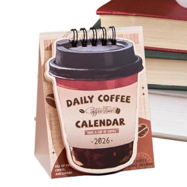 Imagem de Calendário de mesa 2026, agenda temática de café, calendário de mesa 2026, para escritório, casa, sala de aula, geladeira, pai, homens, mulheres e crianças