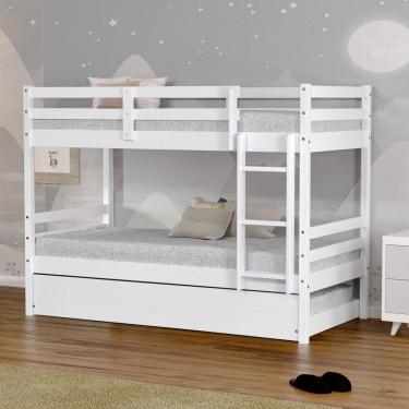 Imagem de Treliche Solteiro Dreams Madeira Maciça Branco Megamoblia