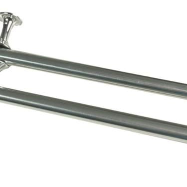Imagem de Kit Varão Duplo Para Cortina 2,00m Vilela Metalizado 100% Ferro - Cromado