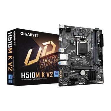 Imagem de Placa Mãe Gibabyte H510M K V2 (LGA 1200 - DDR4 2933) - USB 3.2 - Slot M.2 - Micro ATX