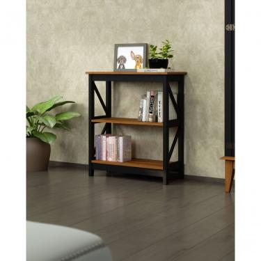 Imagem de Estante 2 Nichos 3 Prateleiras Veneza Madeira Maciça Preto