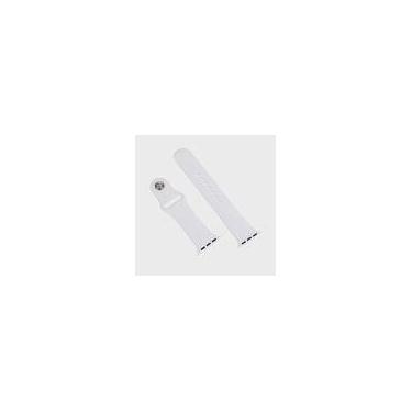 Imagem de Pulseira Silicone para Apple Watch 44mm e 42mm - branco - Tamanho m/l 