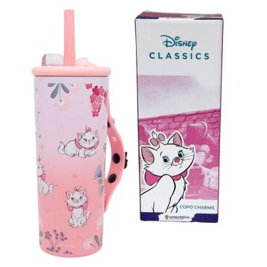 Imagem de Copo Térmico Charms Tampa Alça 600ML GATINHA MARIE FLORES ZC-Unissex