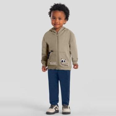 Imagem de Conjunto infantil menino de dinossauro em moletom Brandili-Masculino