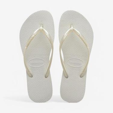 Imagem de Chinelo Havaianas Slim, Branco, 37/38
