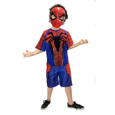 Imagem de Fantasia Homem Aranha Com Máscara, Spiderman, Avengers, Infantil - Fan