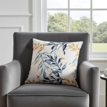 Imagem de Capa Almofada 45x45 Tecido Linen Estampa Floral Nallu Decor