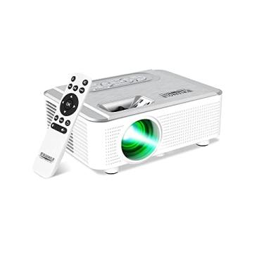 Imagem de Mini projetor, projetor de filmes portátil de 8000 lúmens para home theater, projetor de vídeo externo 1080p, compatível com HDMI, VGA, USB, cartão TF, laptop, TV Stick, alto-falante embutido Xbox