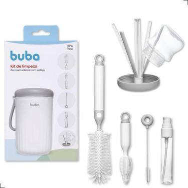 Imagem de Kit Portátil Para Limpeza De Mamadeira 5 Em 1 Escova Buba, Branco