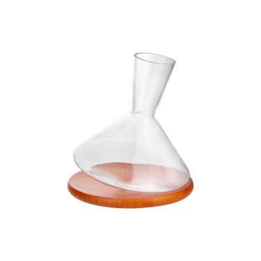 Imagem de Decanter para Vinho Savant em Cristal com Base de Madeira 2,3L para Servir e Aerar L'Hermitage