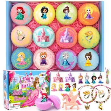 Imagem de Bombas de banho SUPERGFS para crianças com brinquedos Surprise Princes