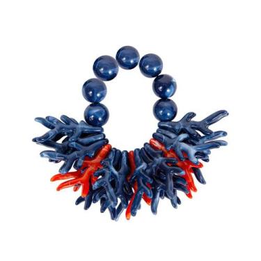 Imagem de Porta Guardanapo Onda Azul E Coral 8X11cm - Vylux