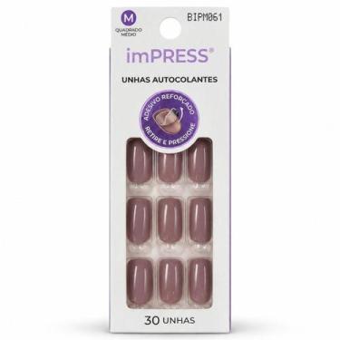 Imagem de Unhas Autocolantes Kiss Ny Impress Fresh Star Quadrado Médio Bipm061 -