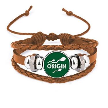 Imagem de un brand Pulseira medicina masculina Origin ornamento de couro joia