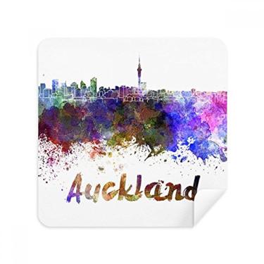 Imagem de Óculos de aquarela Auckland New Zealand City Pano de limpeza de tela tecido de camurça pacote com 2
